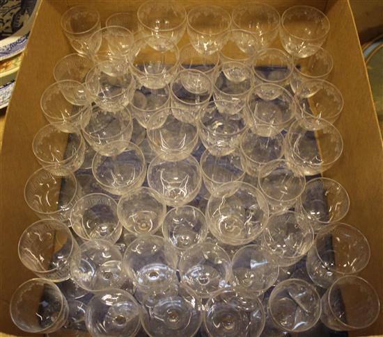 Suite of engraved glasses